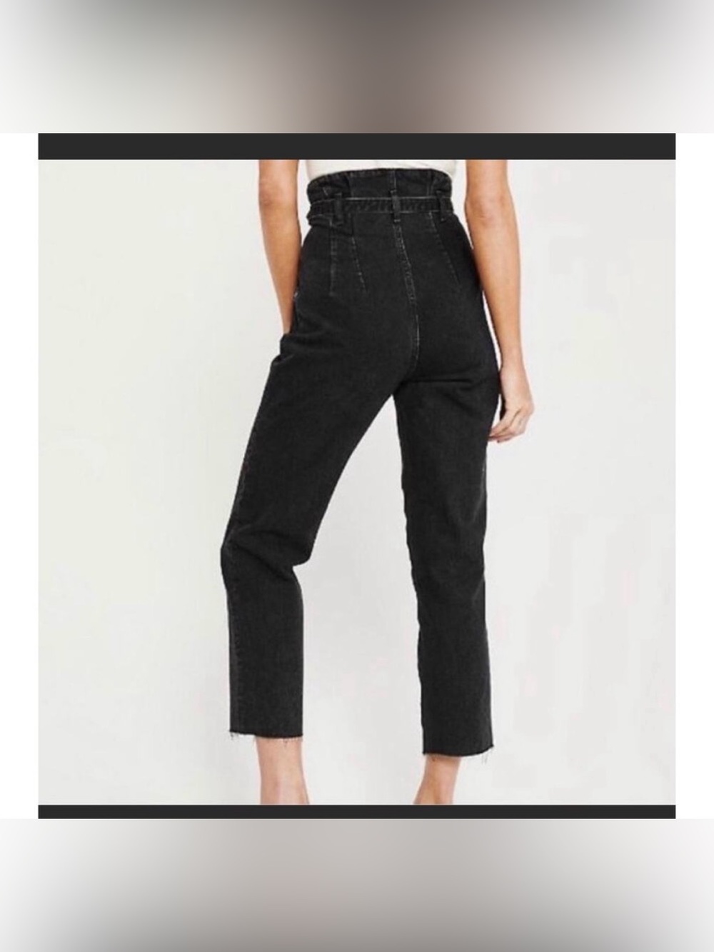 Abercrombie & Fitch high-rise paperbag waist jeans Mom jeans size 8 Regular EUC - Picture 2 of 11